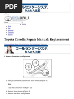 Toyota Corolla Repair Manual - Replacement - Roof Headlining Assy - Exterior - Interior Trim