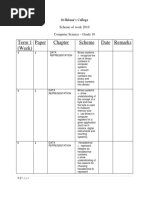 Scheme of Work Grade 10