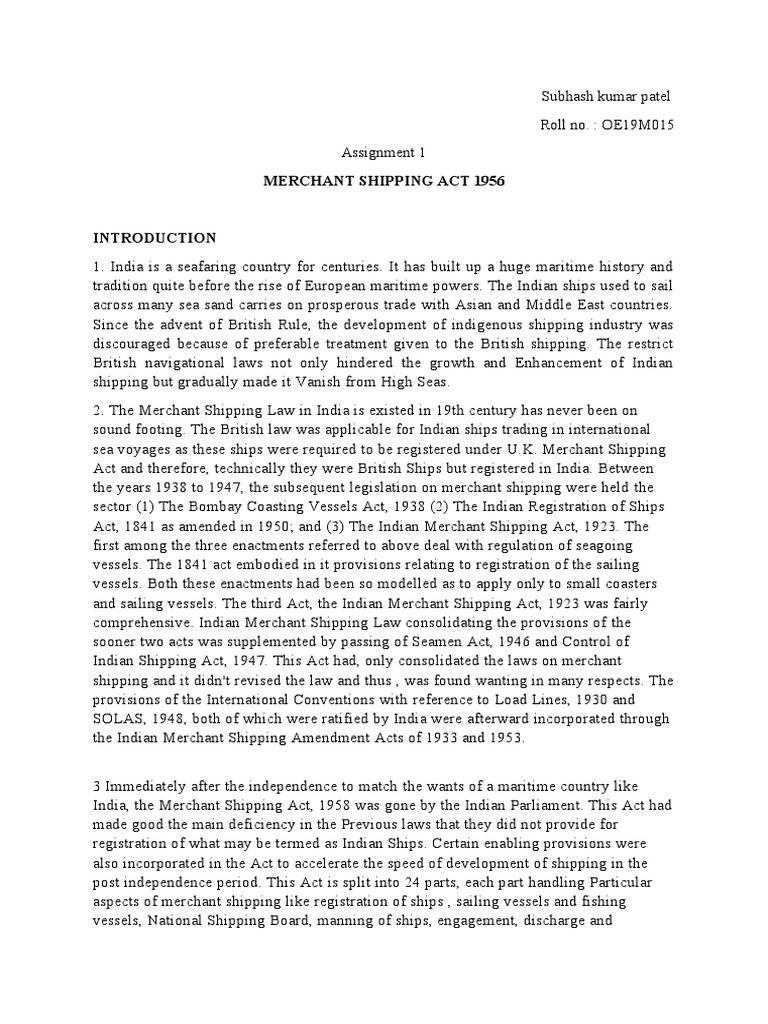 Merchant shipping act 1958 pdf ships merchant navy