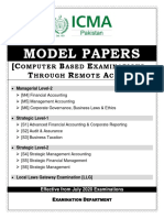 Model Papers: (C B E - T R A)