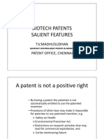 Biotech Patents - Salient Features PDF