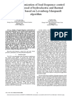 Parameter Optimization of Load Frequency Control System Composed of Hydroelectric and Thermal Power Units Based On Levenberg-Marquardt Algorithm
