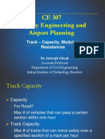 CE 307 Railway Engineering and Airport Planning: Track - Capacity, Modulus, Resistances