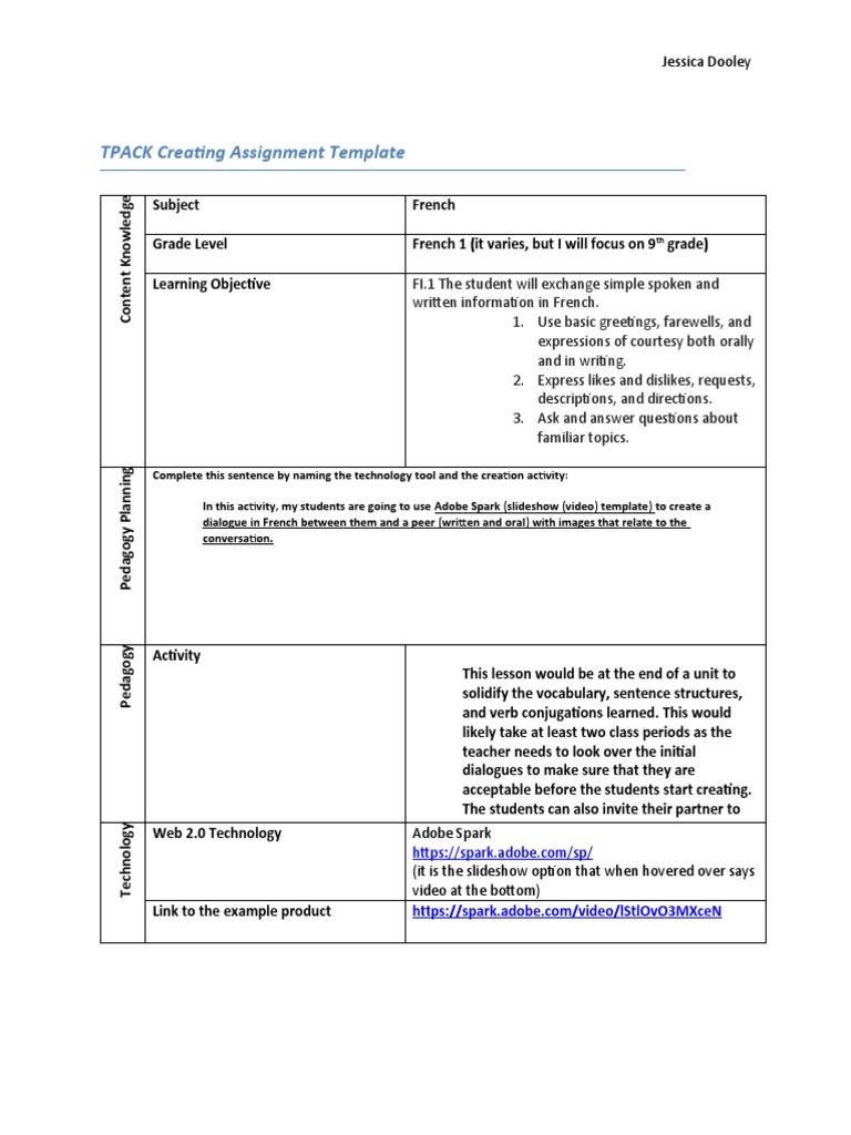 Tpack Template Creating Summer20 | PDF | Google Play | Mobile App