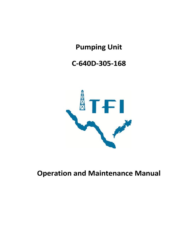 Y Pumping Unit C-640D-305-168 | PDF | Nut (Hardware) | Bearing