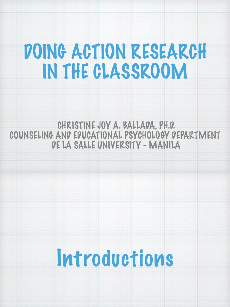 Action Research in the Classroom Guide | PDF | Action Research | Statistics