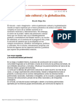 El Patrimonio Cultural y La Globalización.: Ricardo Melgar Bao