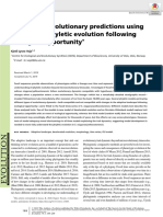 Testing Eco-Evolutionary Predictions Using Fossil Data: Phyletic Evolution Following Ecological Opportunity