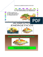 Clasificacion de Los Alimentos Según Su Funcion