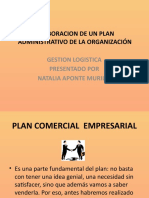 Elaboracion de Un Plan Administrativo de La Organización