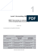 Level 1 Accounting, 2005: 90022 Demonstrate An Understanding of The Conceptual Basis of Accounting