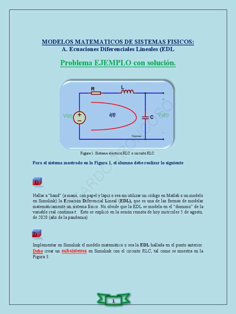 Modelo Matemático EDL - SCA-2020B | PDF | Ecuaciones | Condensador