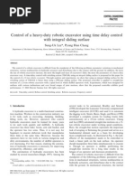 (2002) Control of A Heavy-Duty Robotic Excavator Using Time Delay Control With Integral Sliding Surface