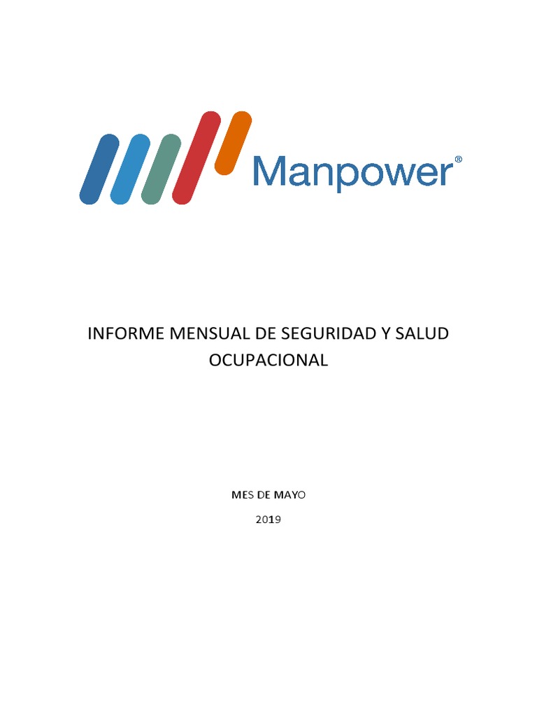 Informe Mensual de Seguridad y Salud Ocupacional Mes de Mayo | PDF ...