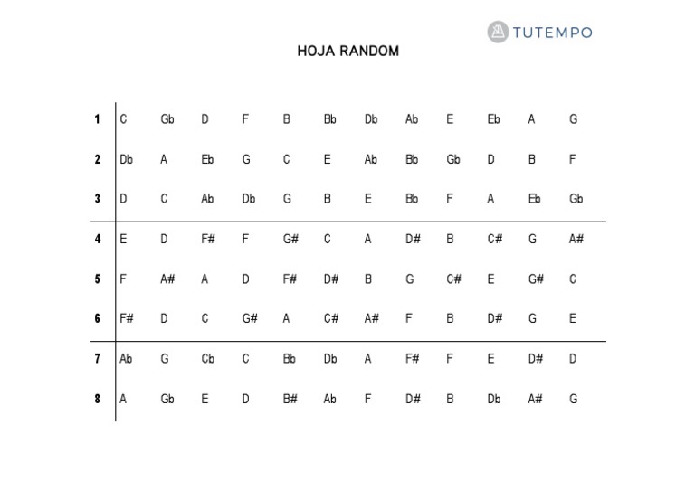 Random Musical Note Sequences | PDF