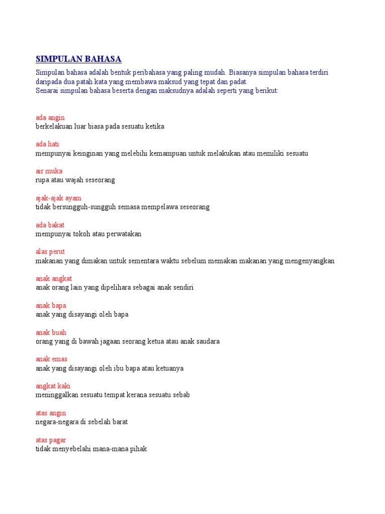 Simpulan Bahasa Pdf