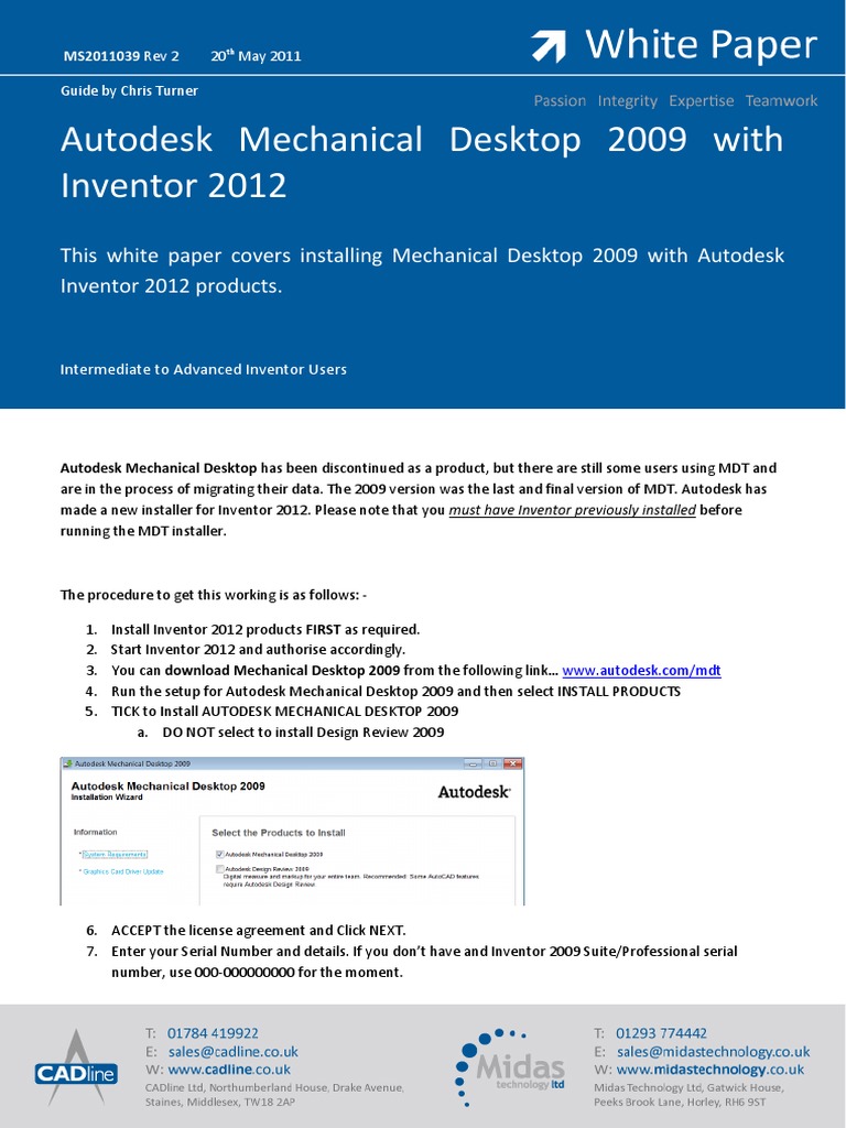 Autodesk Mechanical Desktop 2009 With Inventor 2012 | PDF | Desktop ...