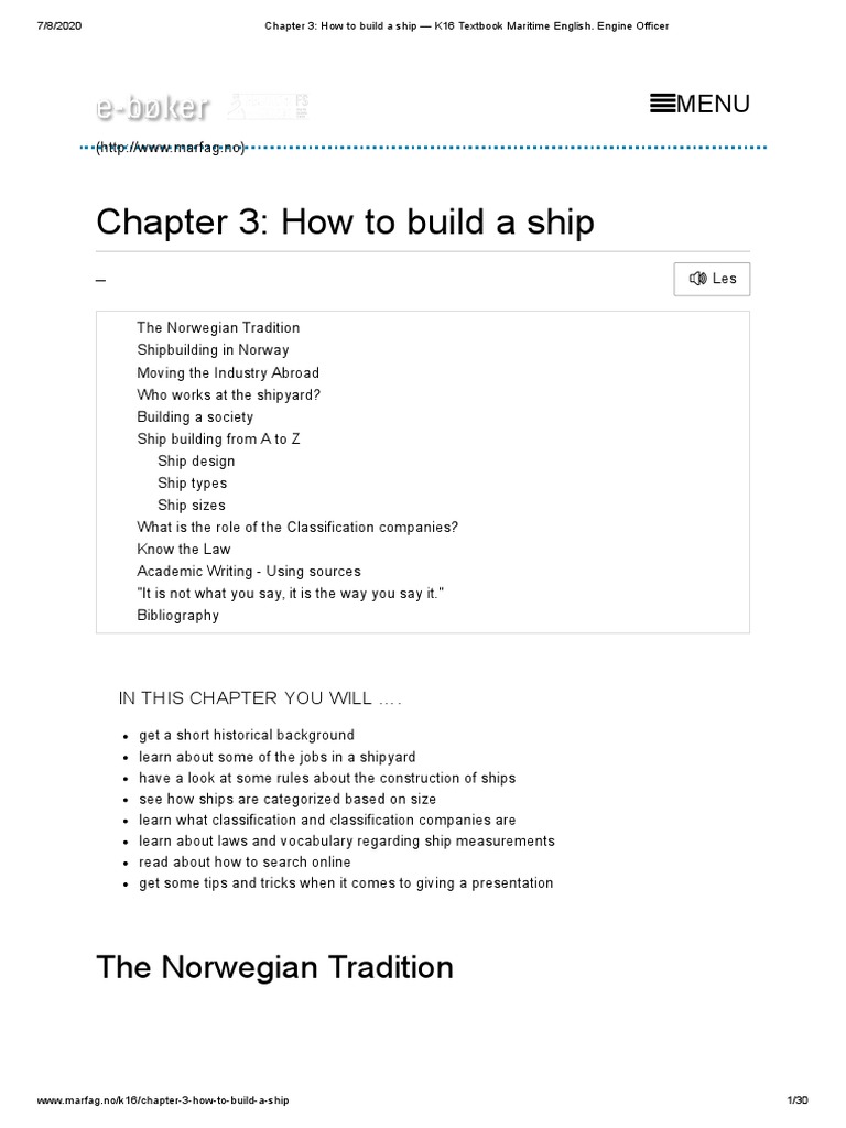 Chapter 3 How To Build A Ship | PDF | Tonnage | Ton