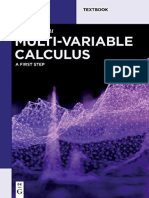 Multi-Variable Calculus A First Step PDF