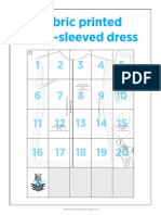 Fabric printed short-sleeved dress sewing instructions
