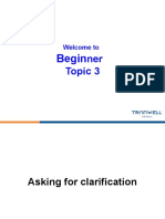 Beginner 2019 Topic 03 - Clarification