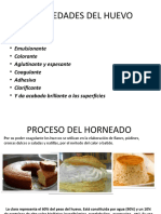 Propiedades y procesos del huevo en la repostería