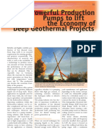 Powerful Production Pumps To Lift The Economy of Deep Geothermal Projects