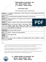 Quarter-End (1st-3rd) Monitoring of Office Services