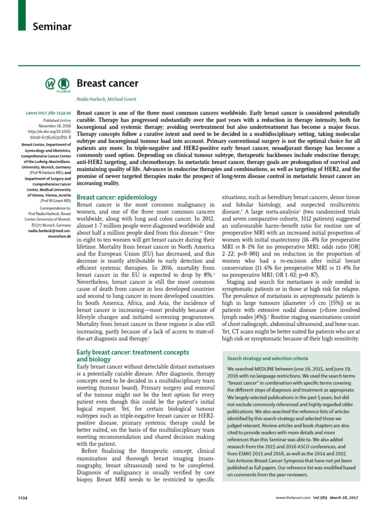 Breast Cancer | PDF | Breast Cancer | Cancer