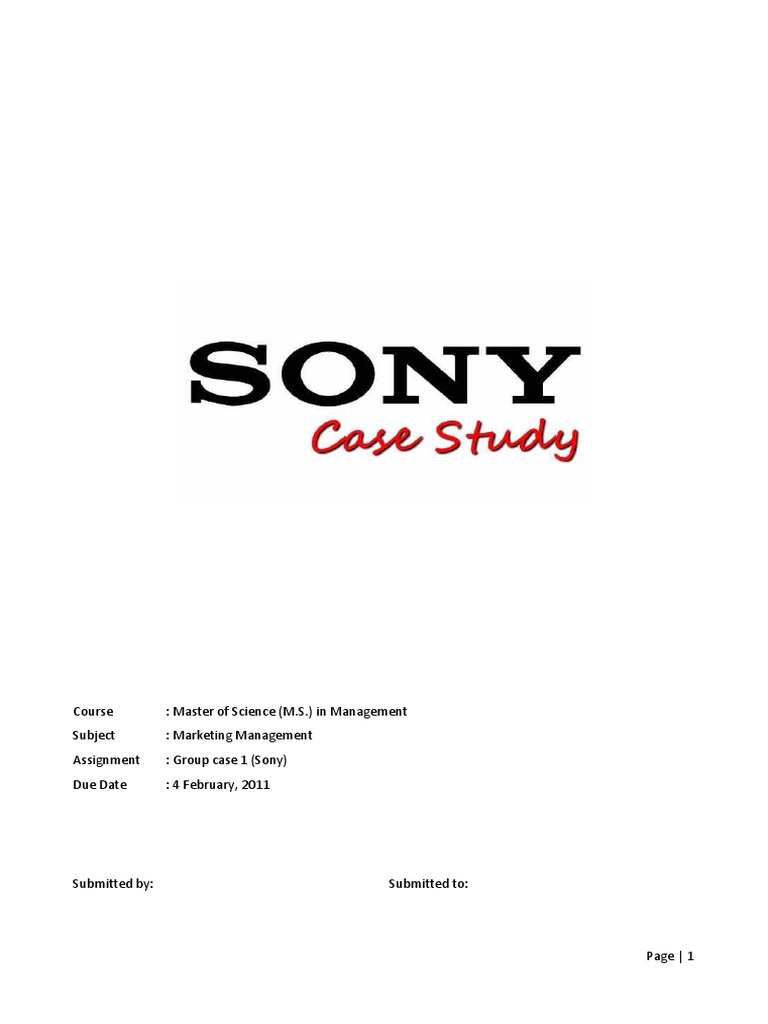 sony case study pdf