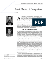 CCM Versus Music Theater: A Comparison