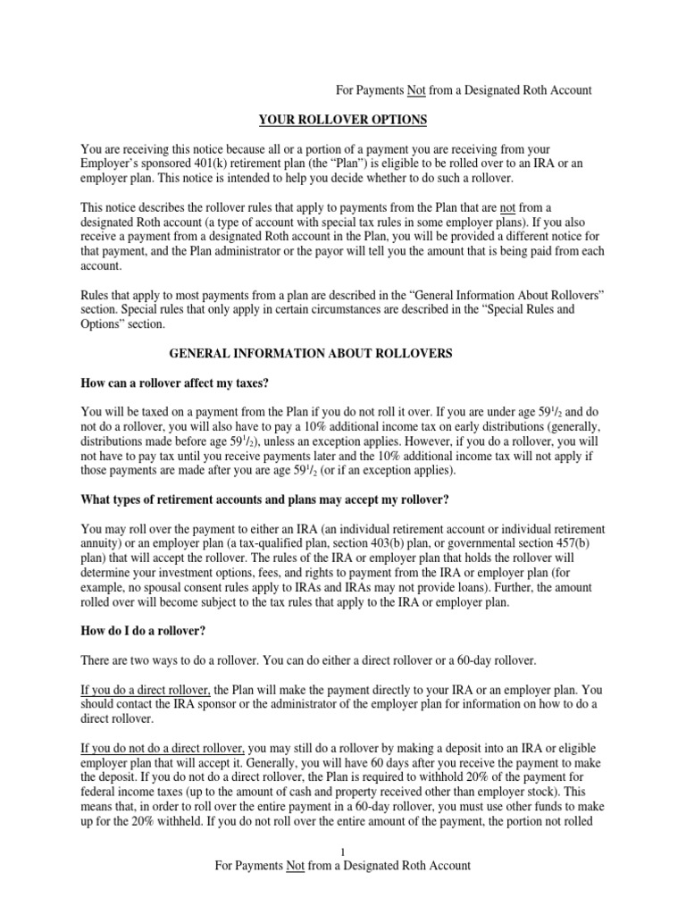 Special tax notice pdf individual retirement account withholding tax