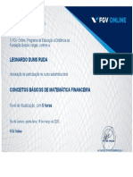 Certificado ONCEITOS BÁSICOS DE MATEMÁTICA FINANCEIRA PDF