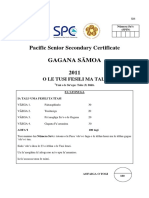 Gagana Samoa Exam Paper PDF
