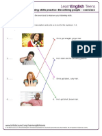 Listening Skills Practice: Describing People - Exercises: Preparation: Matching