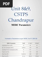 Unit 8&9, Cstps Chandrapur: MERC Parameters