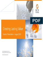 Creating Lasting Value: Investor Presentation - August 2019