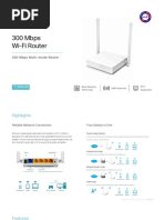 TL-WR844N (EU) 1.0 Datasheet