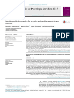 Anuario de Psicología Jurídica 2015: Autobiographical Memories For Negative and Positive Events in War Contexts