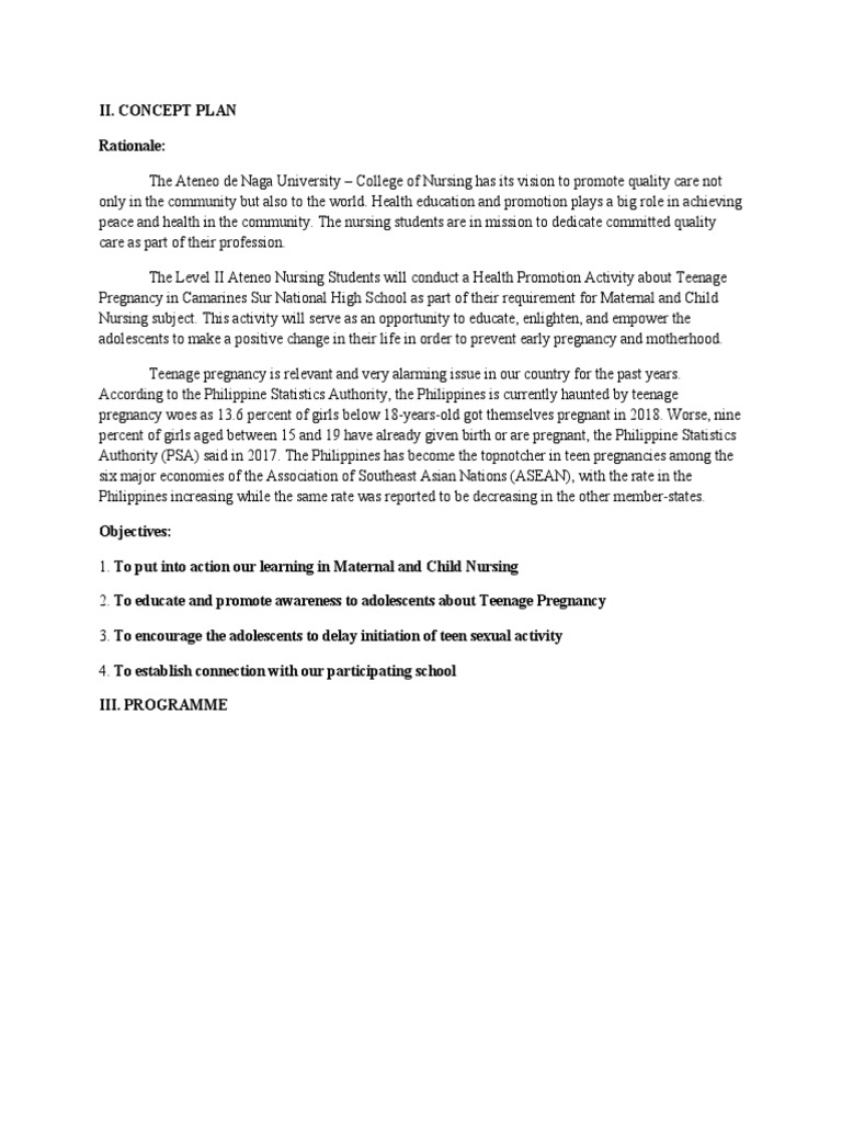 Ii. Concept Plan Rationale | PDF | Social Science | Self-Improvement