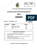 F3 Science Exam 2013