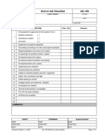 QC-109 R0 End of Job Checklist