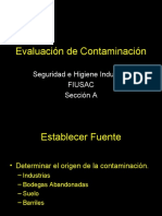 Evaluación de Contaminación