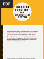 Transfer Function: FOR Discrete Lti System