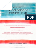 Concepto Sociologico de Criminalidad