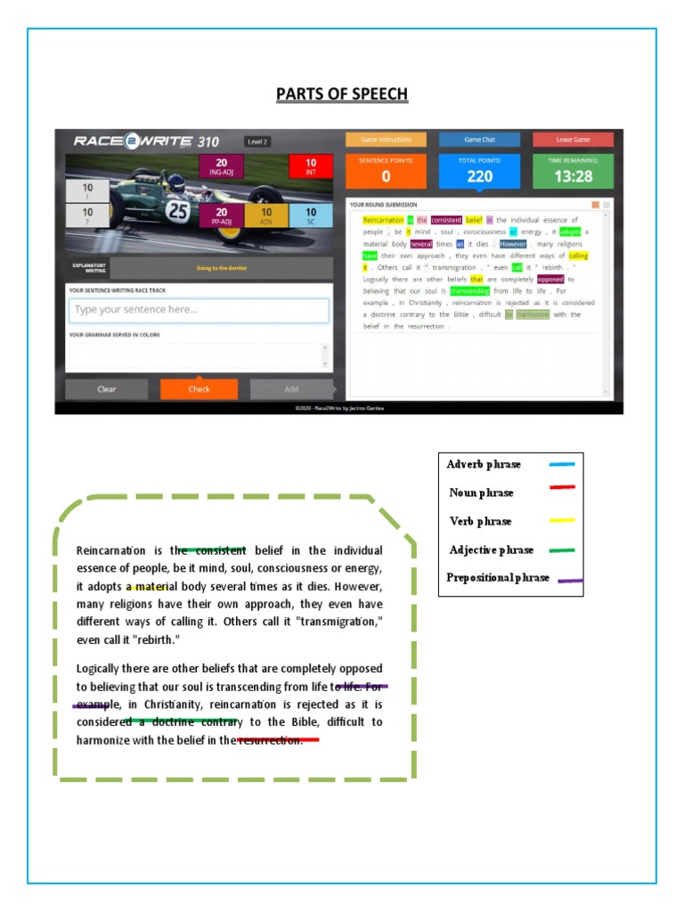 Parts of Speech: Adverb Phrase | PDF | Language Arts & Discipline ...