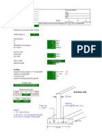 Input Data in Green Cells: Footing