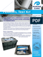 Leaflet Ferroxyl Test Kit New