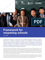 Framework For Reopening Schools 2020