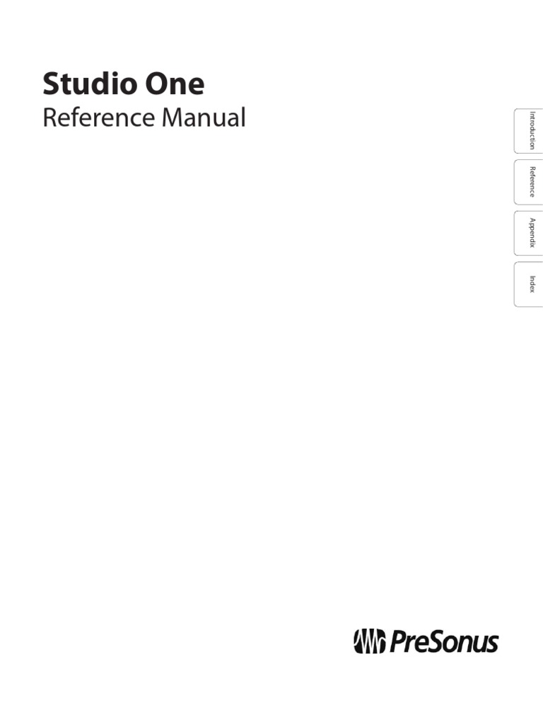 Studio One-Reference Manual | PDF | Online And Offline | Macintosh